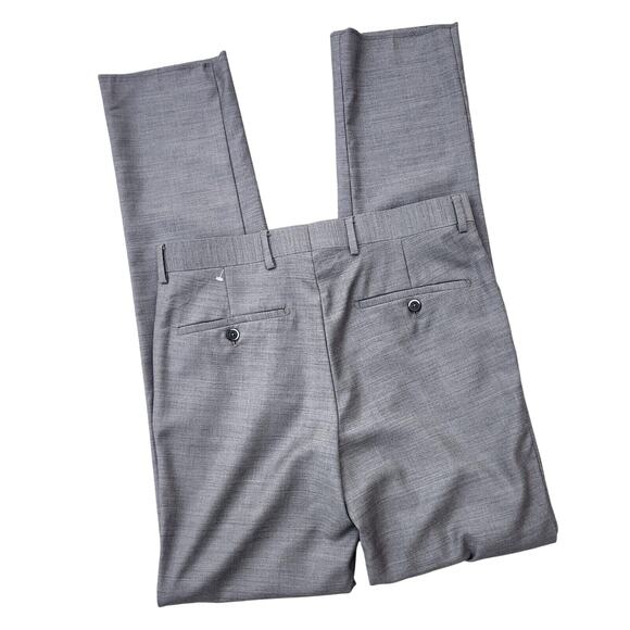 Zanetti Men's Gray Wool Lanificio Zegna Classic Flat Front Suit Pants Size 32R - Picture 4 of 4